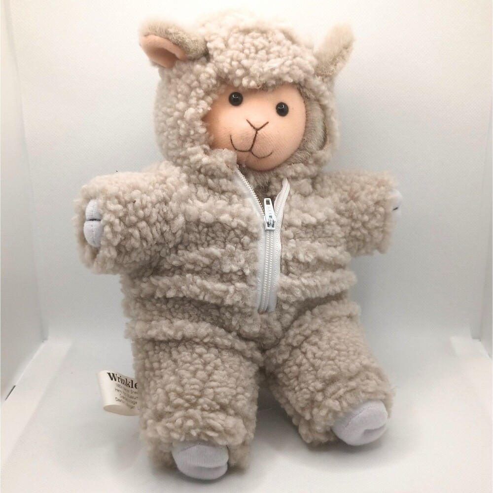 Mary Meyer WRINKLEE 1992 Lamb Sheep Plush Gray Stuffed Animal Henry Ford